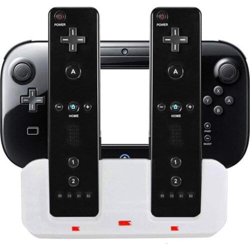 Smart Charging Station Dock Stand Charger for Wii U Gamepad Remote Controller