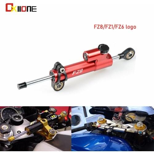 Universal CNC Aluminum Motorcycle Damper Steering Stabilize Safety Control For YAMAHA FZ8 FZ 8 FZ1 FZ6 FZ07 FZ09 With FZ8 LOGO