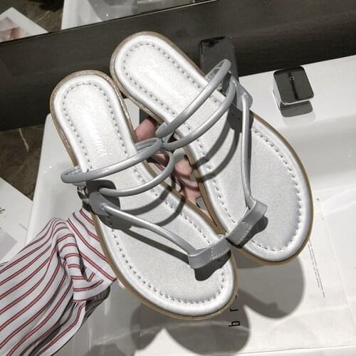 Women Slippers 2019 Summer New Fashion Flat with Slipper Beach Wind Casual Outdoor Ladies Slides