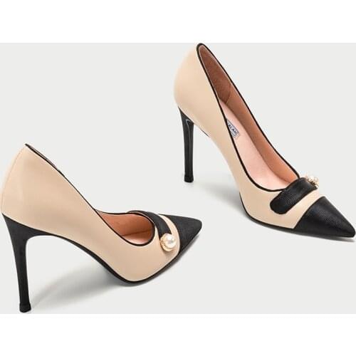 Point Thin High Heel Women Shoes 2021 New Large Medium Low Heel Colorful Stiletto Pumps