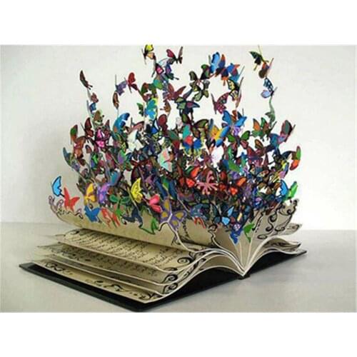 Animal Butterfly Flower DIY 11CT Cross Stitch Embroidery Kits Craft Needlework Set Cotton Thread Printed Canvas Home Sale