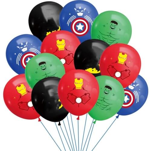 10pcs 12 inches iron Man Hulk Latex balloons hero Theme Party Decoration Supplies