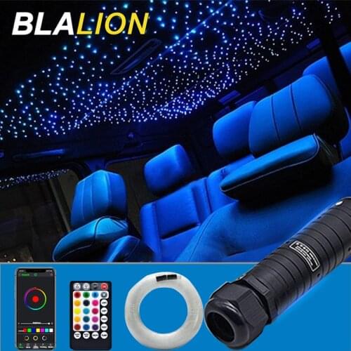DC12V LED Fiber Optic Light RGB Car Roof Star Lights Star Ceiling Light Kits 2M 0.75mm 150~450pcs Optical Fiber with RF Control