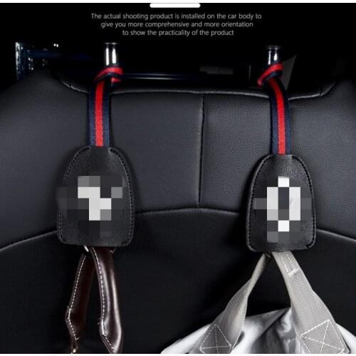 2021 Car Leather Fashion multifunction hook up car rear seat headrest hanger hook hanging bag cloth grocery clip car clip