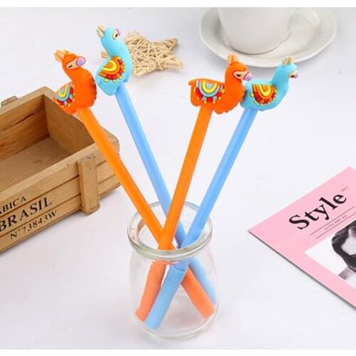 36PCS Camel Styling Gel Pens Cartoon Creative Black Water Pen Office Signature Pen Student Stationery Office Accessories