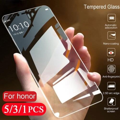 5/3/1Pcs 9H for huawei honor 7A 7C pro tempered glass honor 7S 7X protective film phone screen protector on the glass smartphone