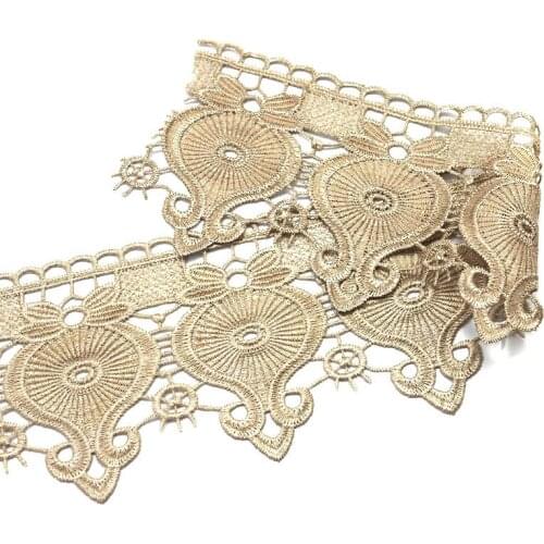 7 yds 12cm Embroidered Quality Lace Ribbon Trims for Costumes Sofa Home Textiles Curtain Lace Trimmings Dress Applique Polyester