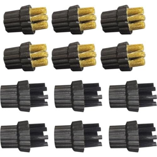 Household Cleaning Machine Brush Head Steam Washer Brushes Head Multi-Purpose Cleaning Brush Head Cleaner Accessory 12Pc