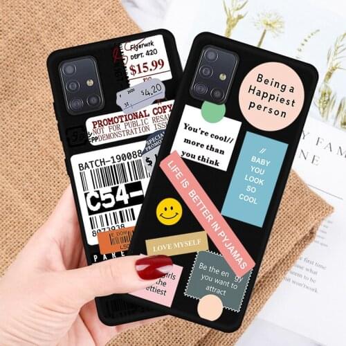 Retro Label Popular Barcode Soft phone Case For Samsung A10 A30 A40 A50 A70 M10 M20 A5 A7 A9 2016 2017 2018 Silicone Coque Case