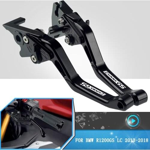 For BMW R1200GS R 1200 GS LC 2013-2017 2018 Motorcycle CNC Aluminum Adjustable Brake Clutch Lever Handle Grip Handlebar Parts