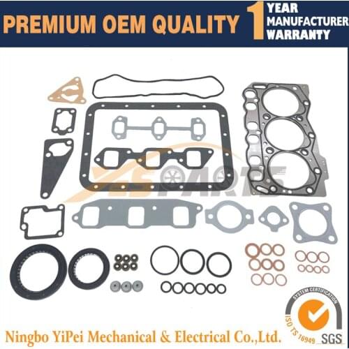 For Yanmar 3TNE68 3D68E Engine Gasket Kit For Komatsu Mini Excavator Wheel Loader