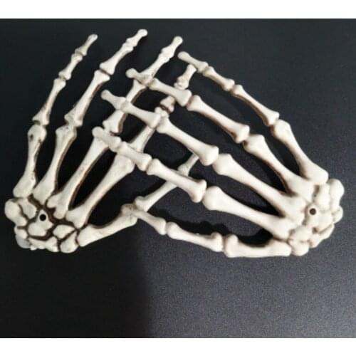 Halloween Decoration Skeleton Hands Plastic Realistic Life Size Plastic Fake Human Hand Bone Ghost House Secret Room Scary Props