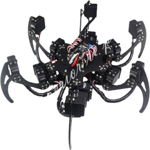 18 DOF Aluminium Hexapod Spider Six 3DOF Legs Robot Frame Kit with Ball Bearing Fully Compatible