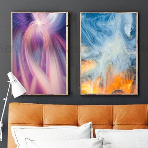 Colorful Abstract Streamer Art Painting Prints Oil Painting Canvas Print Modern Poster For Living Room Bedroom Wall Decoration