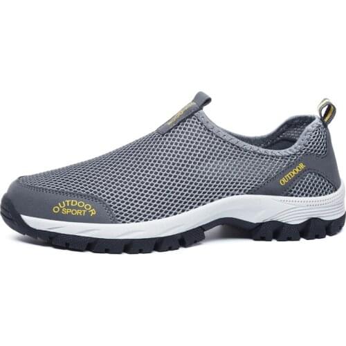 Summer Mesh Men Casual Shoes Water Sneakers Men Outdoor Walking Shoes Trainers Breathable Slip-on Mens Loafers Zapatillas Tenis
