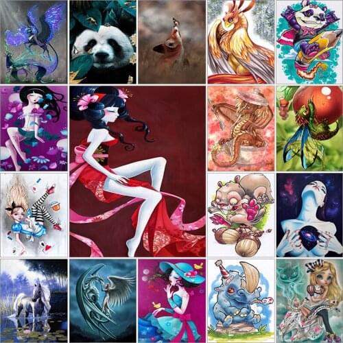 5d diamond painting kit Animal panda art horse unicorn complet cuadros mosaic full square embroidery Cross stitch dirll drawing