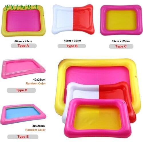 FXINBA 5 Types PVC Inflatable Sand Tray Fishing Pool Kids Play Sand Box Molding Clay Mud Slime Supplies Lizun Toys Indoor Beach