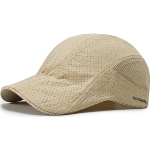 2021 Summer New Mens Cap Ultra-thin Breathable Berets Adjustable Size Casual Sports Caps Snapback Cap Men Mesh Cap Dads Hat