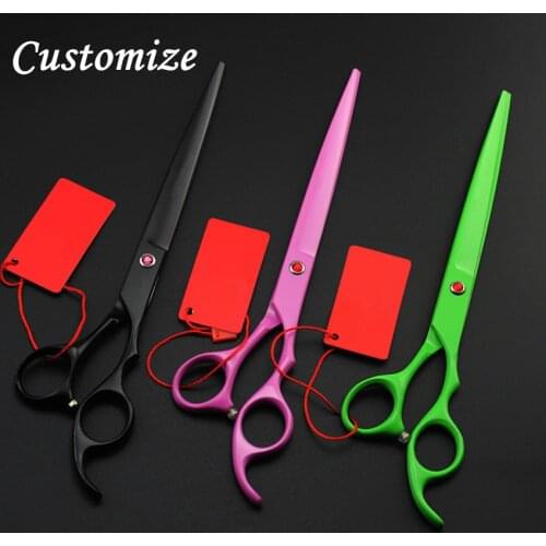 Customize Upscale Japan 440c 8 inch dog grooming hair scissors Pet barber clipper cutting scissor shears hairdressing scissors