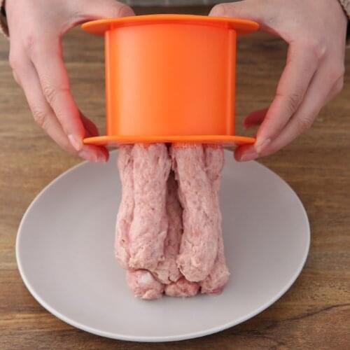 One Press DIY Cevapcici Maker Kitchen Hot Dog Burger Meat Food Pasta Presser Gadgets Meatballs Squeezer Handmade Gadget Tools