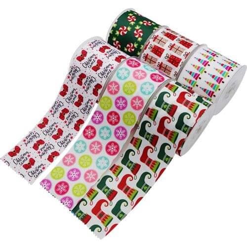 Christmas DIY Handmade Materials Cartoon Character Grosgrain /Satin Ribbon 5Yard Per Size 4888