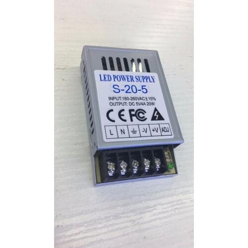 [Seven Neon]Free shipping wholesales high quality DC5V 4A 20W metal switch power adaptor led lighting power transformer