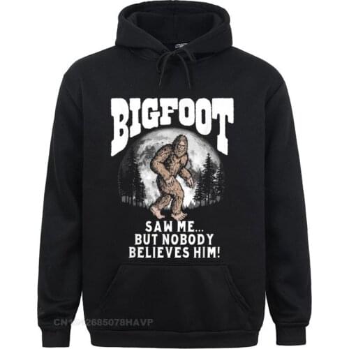 Bigfoot Saw Me But Nobody Believes Him Funny Sasquatch Moon Hoodie Hoodies For Men Crazy Sweatshirts New Design Clothes Men