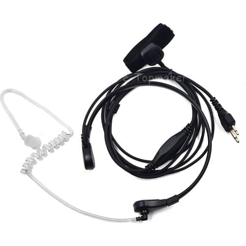 Air Tube Earpiece Throat Microphone Headset Mic PTT for ICOM Walkie Talkie Two Way Radio IC-A2 IC-V85 IC-V80 IC-V8 Vertex VX-200