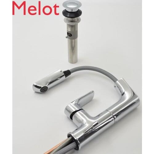 Faucet Pull Rotating Basin Washbasin Leo Comb Bathroom Cabinet Hot and Cold Faucet