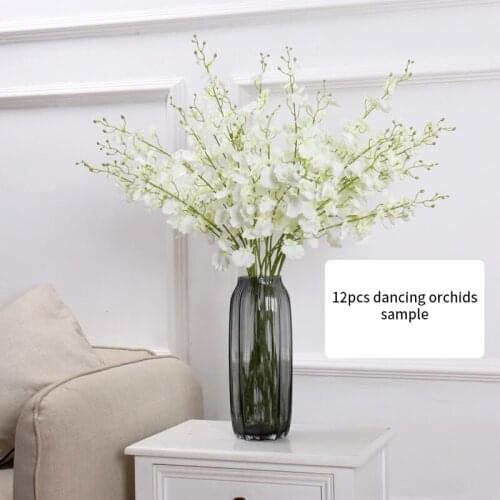 3 forks artificial orchid flowers silk Dancing Lady Orchid plastic flowers Wedding home Decoration table decoration accessories