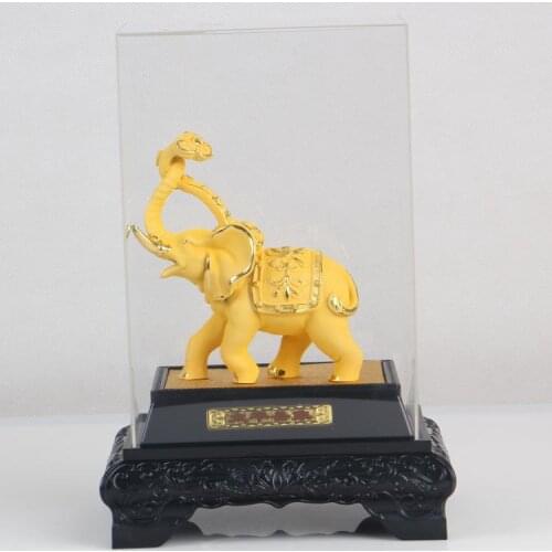 Golden appearance of the Elephant Gift home desktop decor decoration ornaments(A794)
