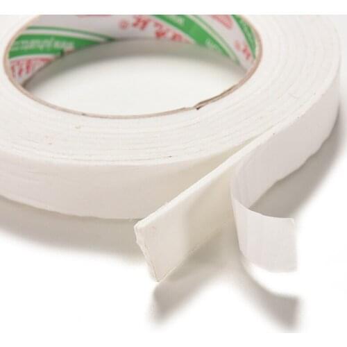White 1.8x300cm 1Roll Double Sided Tapes Foam Super Strong Adhesive Sticky Tape Roll