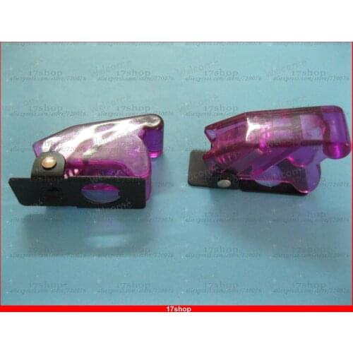 2 pcs Transparent violet (purple) Safety Flip Cover for Toggle Switch