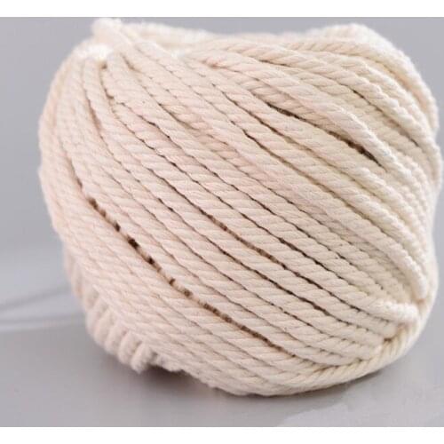 2018 Handmade Decorations Natural Cotton Bohemia Macrame DIY Wall Hanging Plant Hanger Craft Making Knitting Cord Rope Beige 5mm