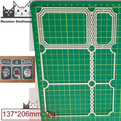 2021 Cut Die Christmas Three-layer Loose-leaf Frame Metal Cutting Dies DIY Scrapbooking Steel Craft Die Cut Embossing Paper Card