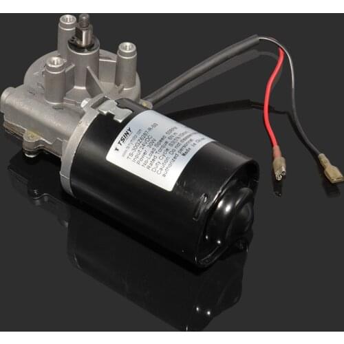 30W DC worm gear motor 12v 24v, load 60 kg, copper turbine