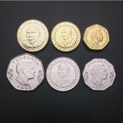6 Tanzanian coins exquisite animal coin set Real Original Coins Collectibles Authentic Unc