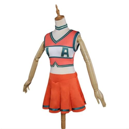 Anime! My Hero Academia Cheerleading Uniform Lovely Dress Cosplay Costume For Women Halloween Suit Free Shipping