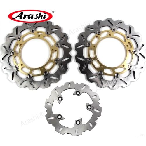 Arashi 1 Set CNC Front Rear Brake Discs For YAMAHA YZF R6 YZF-R6 2005 2006 2007 2008 2009 2010 2011 2012 2013 2014 2015 600cc