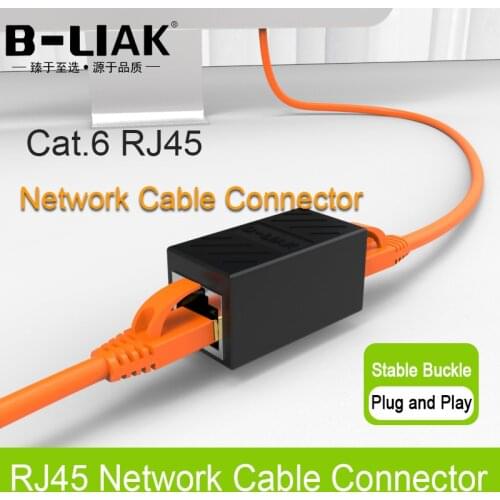 B-LIAK Ethernet Cable Adapter 8P8C RJ45 Lan Cable Extension Connector for Internet Connection Female to Female