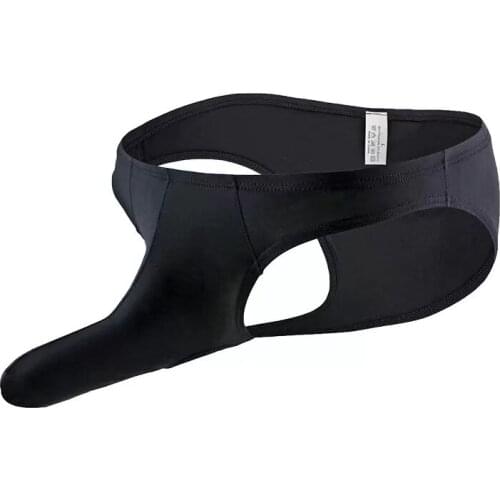 1 Piece of Mens Ice Silk Triangle Elephant Nose Sex Appeal Grab Egg Separation Underwear Fashionable Exotic Underwear Set