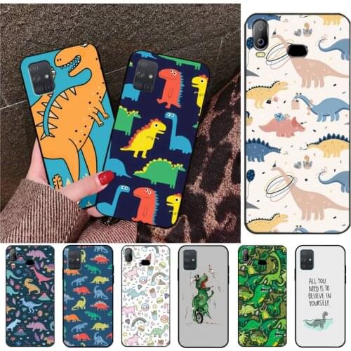 CUTEWANAN Cartoon Dinosaur Pattern Soft Silicone TPU Phone Cover For Samsung A10 A20 A30 A40 A50 A70 A80 A71 A91 A51 A6 A8 2018