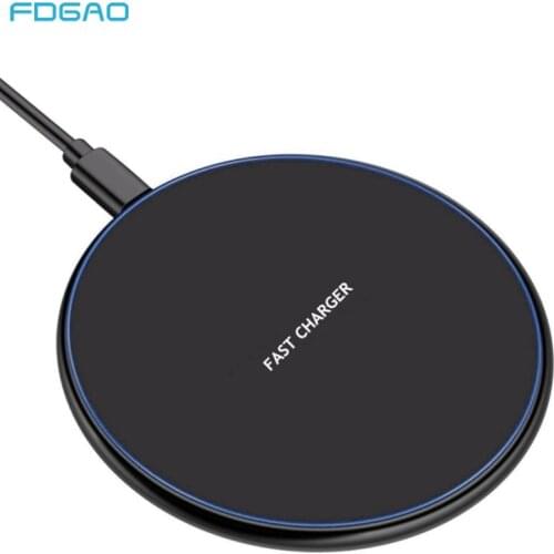 FDGAO Qi Wireless Charger Pad USB-C 15W Fast Charging for Samsung S20 S10 S9 Note 10 20 iPhone 12 Mini 11 Pro Xs Max XR X 8 Plus