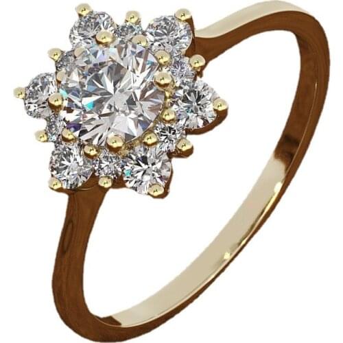 2021 New Daily Birthday Party Anniversary Gift Diamond Snowflake Rings Simple Fashion Mens and Womens Rings