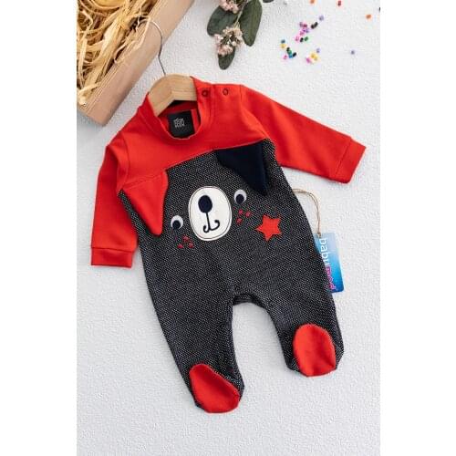 Cute Teddy Bear Baby Boy Jumpsuit