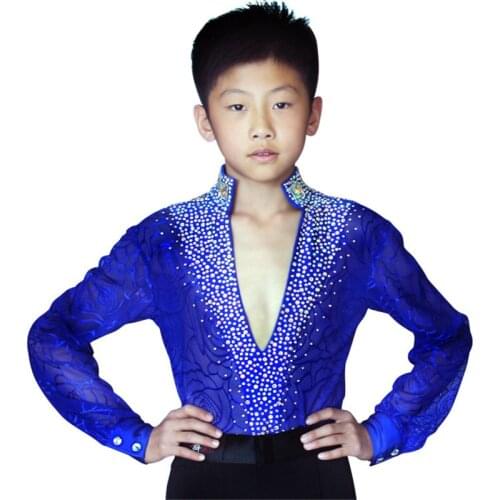 Hot Sale Latin Dance Competition Costumes Kids Boys Latin Ballroom Dance Dress Suit Performance Clothing