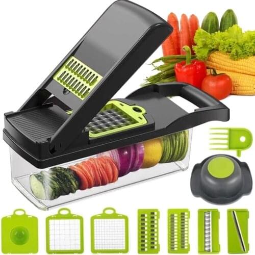 Multifunctional Vegetable Cutter Fruit Slicer Grater Shredders Drain Basket Slicers 8 In 1 Gadgets Kitchen Accessories