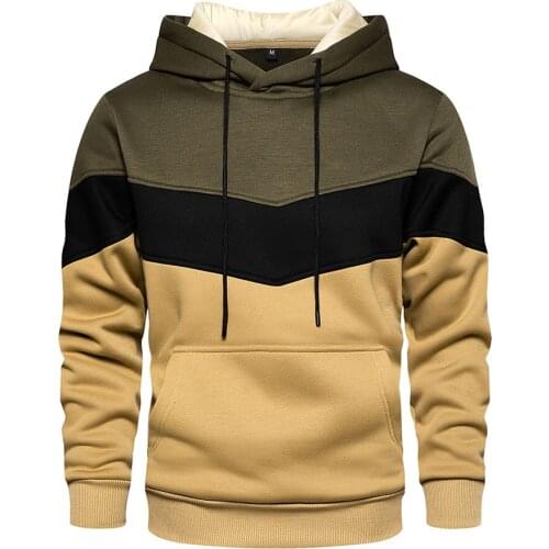 Men Hoodies Sweatshirts Patchwork 2021 Autumn Casual Hoodie Male Thick Hoodies Hip Hop Streetwear Hooded Pullover Men Clothing