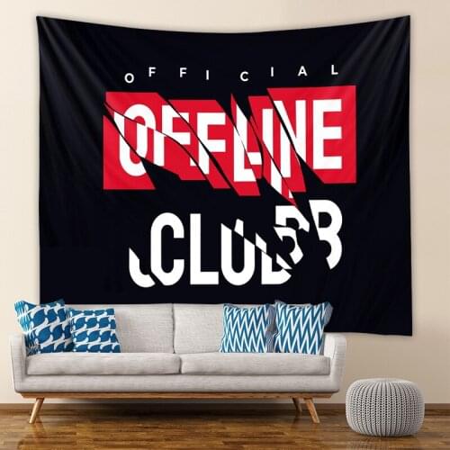 Letter Print Tapestry Wall Hanging Creative English Phrase Wall Tapestry Bedspread Wall Blanket Beach Mat Background Decorative