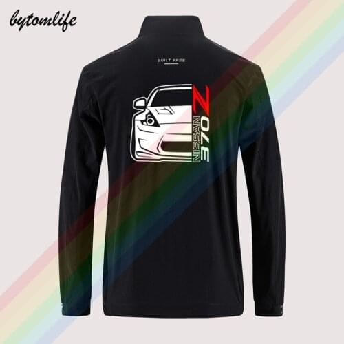 New Nissan 370Z Car Racing Slim Sport Jacket Mens Street Windbreaker Zipper Thin Jacket Casual Back Printing Jacket Asian Size